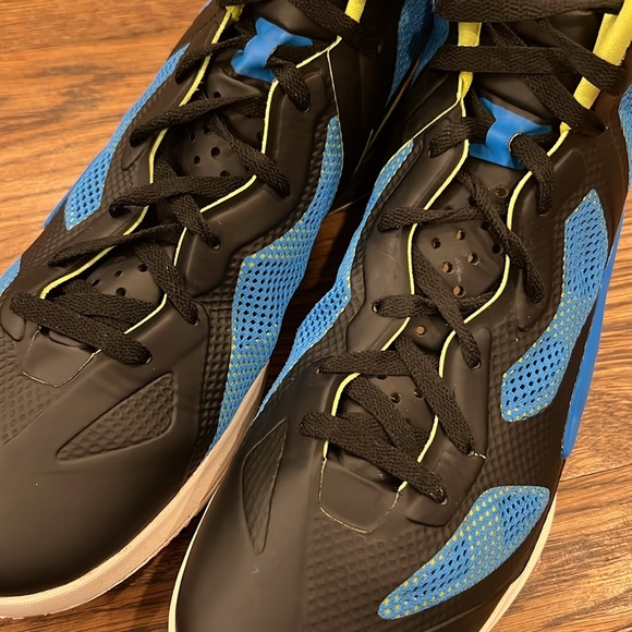 💕x2HP💕Nike Air zoom hyperfuse basketball shoe black blue and neon green - Picture 10 of 16
